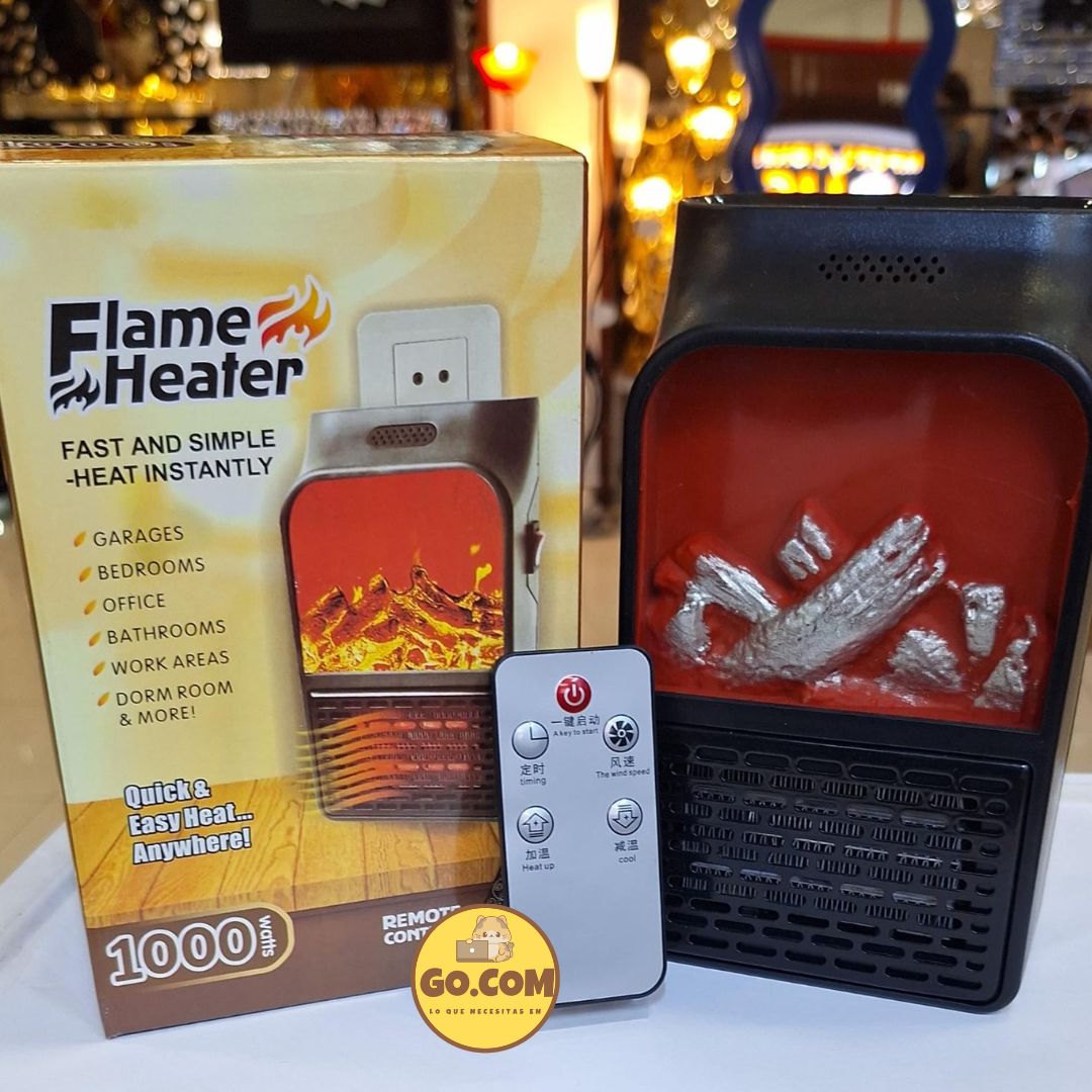 CALEFACTOR ELECTRICO PORTATIL MOD CHIMENEA 1000 W