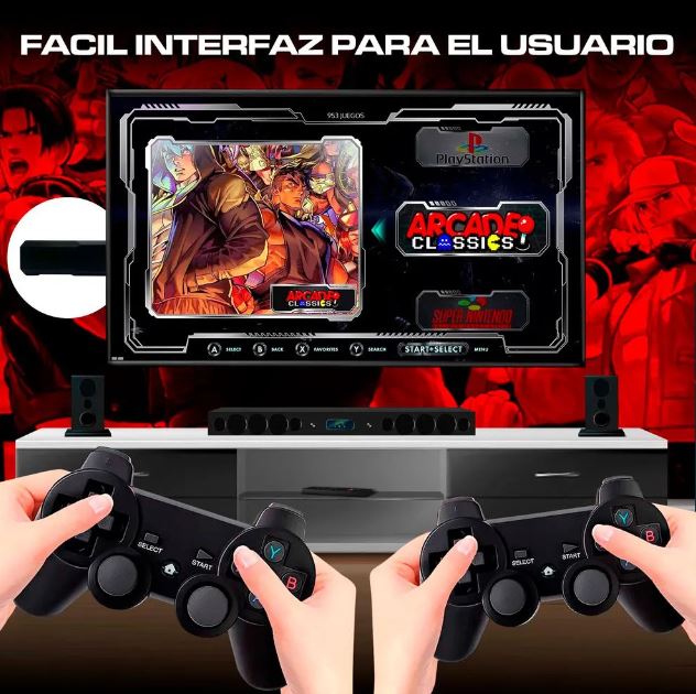 CONSOLA RETRO STICK X2 - 35000 Juegos Mandos Recargables